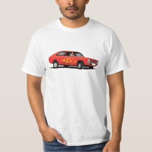 Camiseta Morris Marina Coupé - naranja o negro con llamas