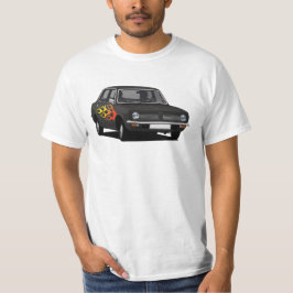 Camiseta Morris Marina Super - negro con las llamas T-Shirt
