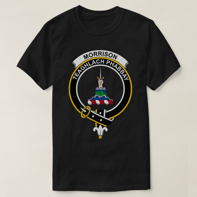 Camiseta Morrison Escudo Tartan Clan Scottish Clan (Diseño del anverso)