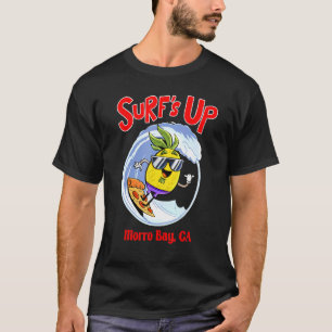 Camiseta Morro Bay Beach Para Niños Pineapple Surfing En Pi