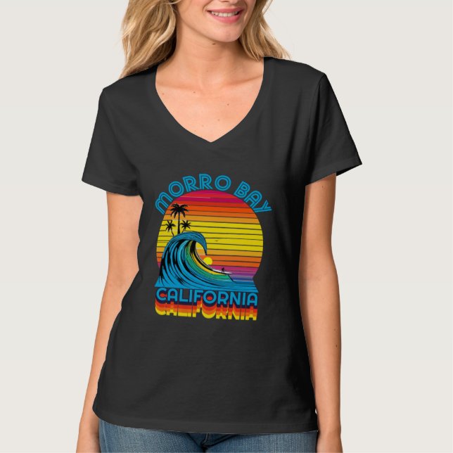 Camiseta Morro Bay California Retro Throwback Surf & Beach  (Anverso)