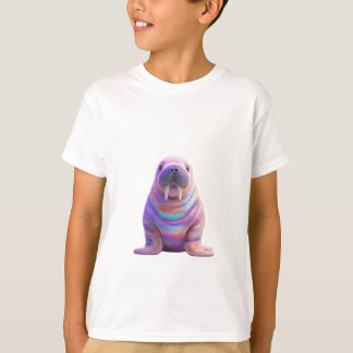 Camiseta Morsa Infantil Psicodélica con Tie Dye Pastel