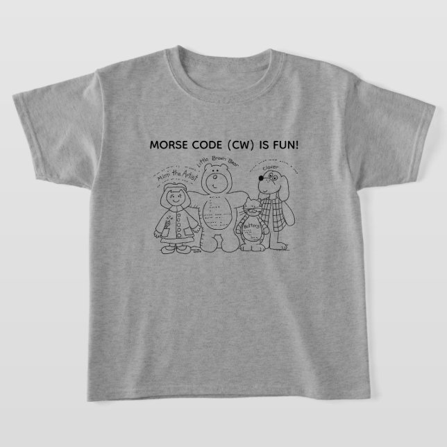Camiseta Morse Code is Fun T-Shirt for Young Learners (Distribución)