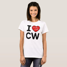 Camiseta Morse Code Love - Olas de soplo de PC