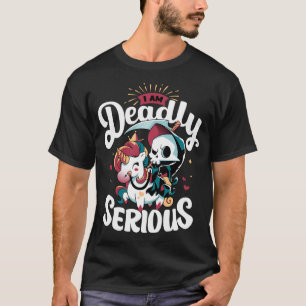Camiseta Mortal Serio - Unicornio De Grim Reaper