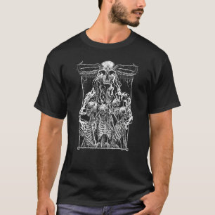 Camiseta Mortalidad De Calavera De Alma Vintage Humor Blanc