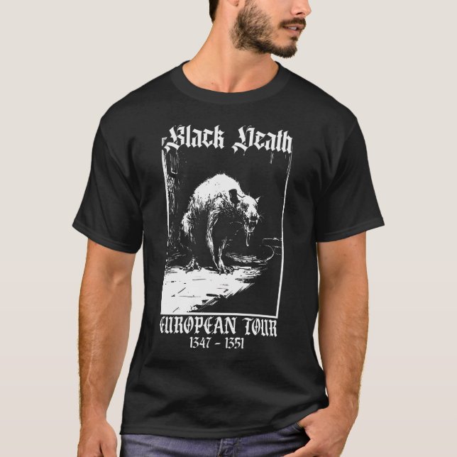 Camiseta Mortalidad Negra Europa Tour Plaga Rat Medieval Su (Anverso)