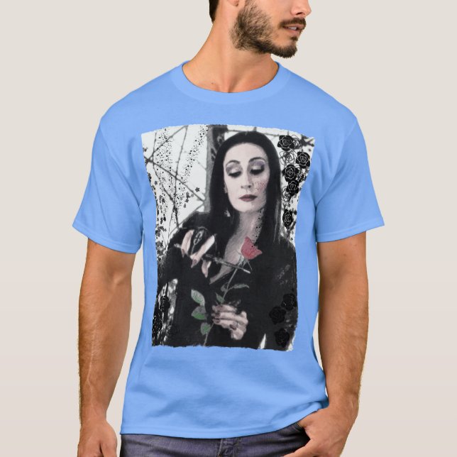 Camiseta Morticia Addams Horror family retro retro funny (Anverso)