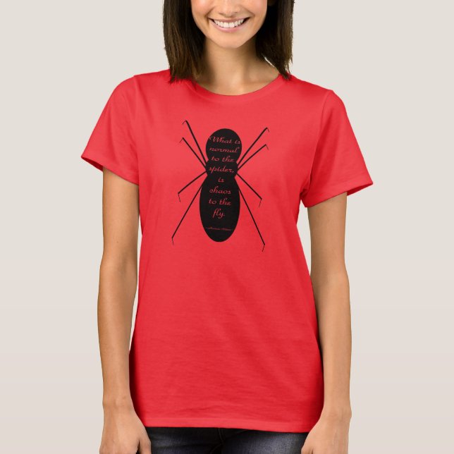 Camiseta Morticia Addams y la araña (Anverso)
