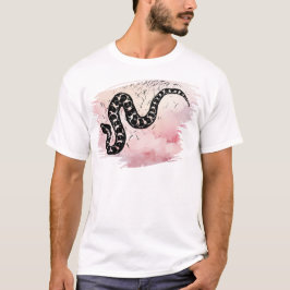 Camiseta Morto la serpiente Massasauga sobre rosa