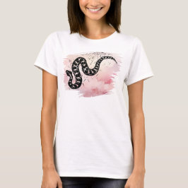 Camiseta Morto la serpiente Massasauga sobre rosa