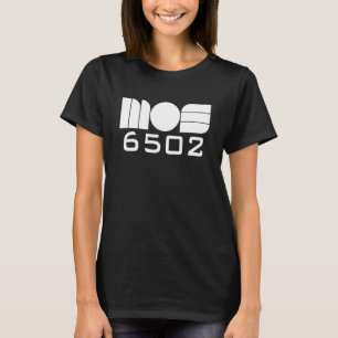 Camiseta MOS 6502 CPU Retro Gaming Gamer Blanco Textos