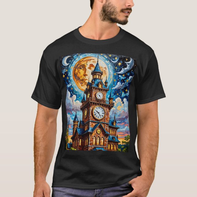 Camiseta Mosaic Dream Tee de la torre del reloj iluminada p (Anverso)