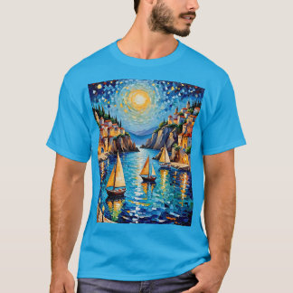 Camiseta Mosaic Harbour Sunset Sailboat Tee