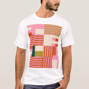 Camiseta Mosaico abstracto geométrico retro