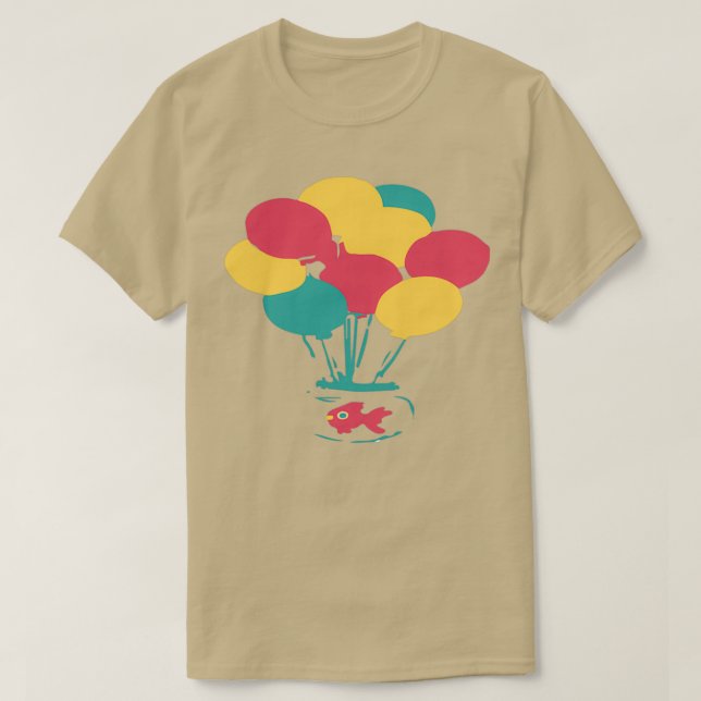 Camiseta Mosaico acuario con globos (Diseño del anverso)