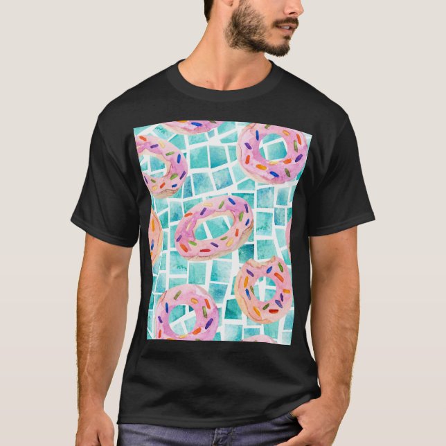 Camiseta Mosaico acuático flotante de piscina de verano (Anverso)