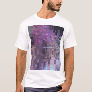 Camiseta Mosaico Brillante: Resumen Glosado Multicolorizado