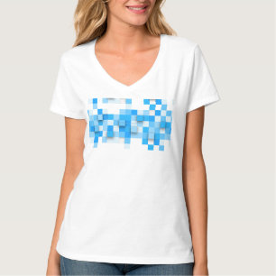 Camiseta mosaico de cuadros de SlipperyJoe moderno de tres-