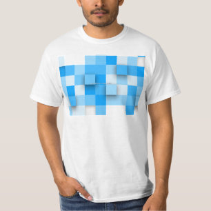 Camiseta mosaico de cuadros de SlipperyJoe moderno de tres-