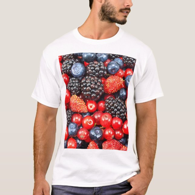Camiseta Mosaico de fondo de Berry-Fresh (Anverso)