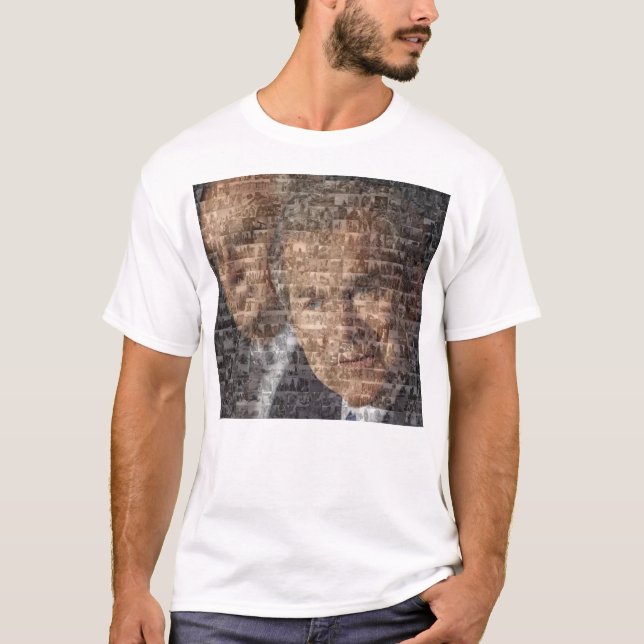 Camiseta Mosaico de George Bush Darfur (Anverso)