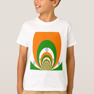 Camiseta Mosaico de Majestad: Bandera de la India en un Kal