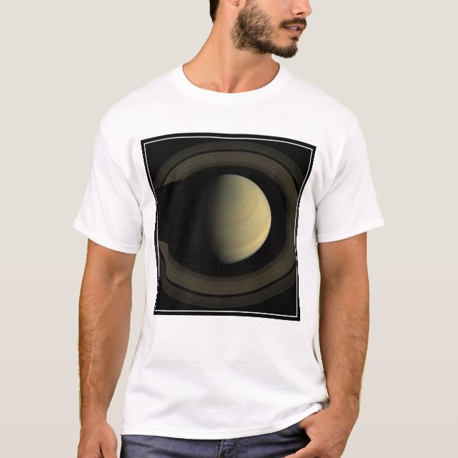 Camiseta Mosaico Del Planeta Saturno Y Sus Anillos Principa (Anverso)