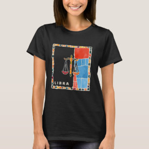 Camiseta mosaico del signo zodiacal Libra - armonía y equil