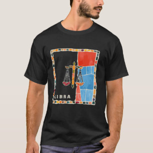 Camiseta mosaico del signo zodiacal Libra - armonía y equil