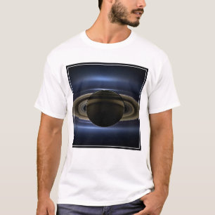 Camiseta Mosaico Del Sistema Saturno Retroiluminado Por El 