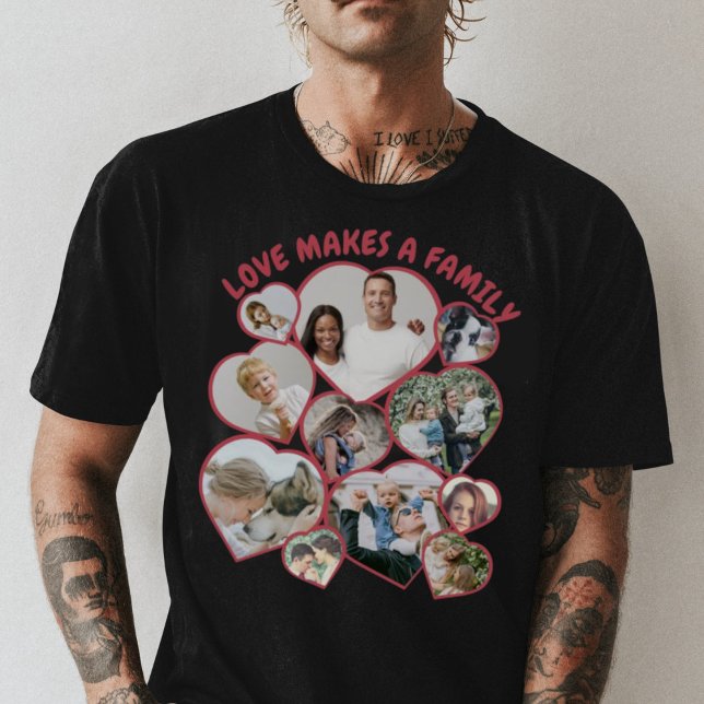 Camiseta Mosaico fotográfico en forma de corazón personaliz (Subido por el creador)