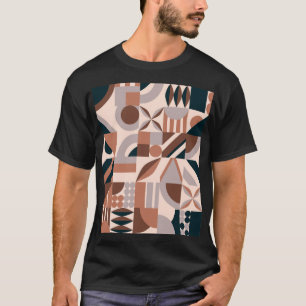 Camiseta Mosaico geométrico colorido, fondo abstracto.
