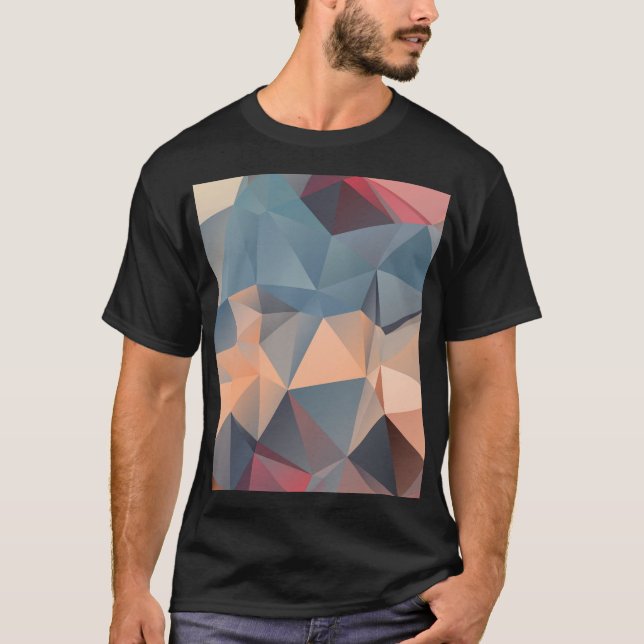 Camiseta Mosaico Polígono: Elegancia Geométrica Creativa. (Anverso)