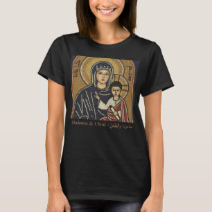 Camiseta Mosaico sirio de la Madonna y el Niño Maronita