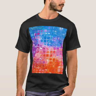 Camiseta Mosaico vibrante: fondo abstracto multicolor