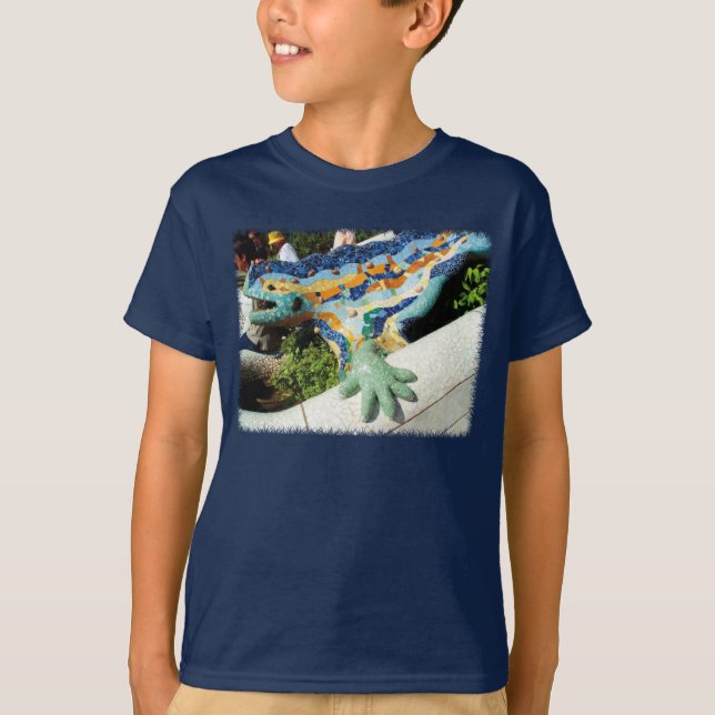 Camiseta Mosaicos del lagarto de Gaudi (Anverso)
