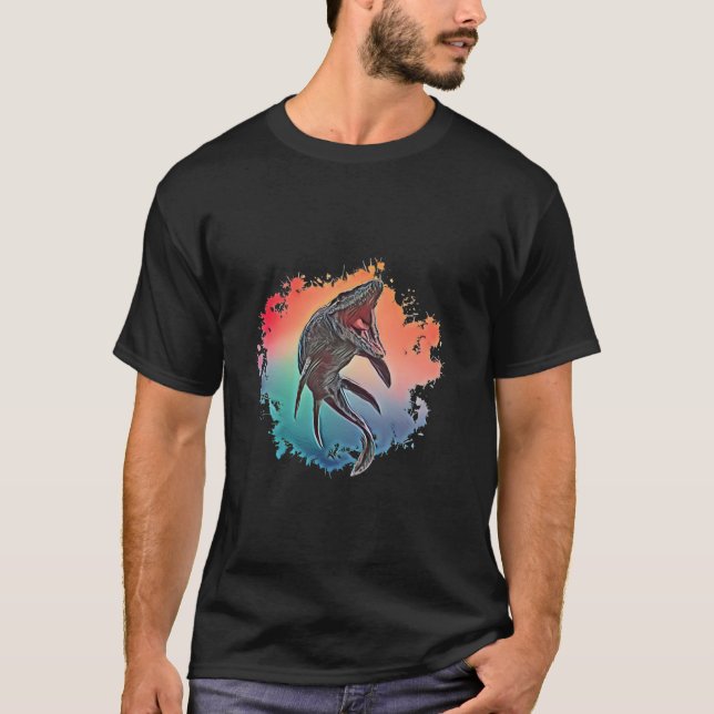 Camiseta Mosasauro Dinosaurio Motif depredador prehistórico (Anverso)