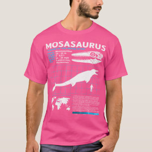 Camiseta Mosasauro Hoja de Datos Hechos Dinosaurios