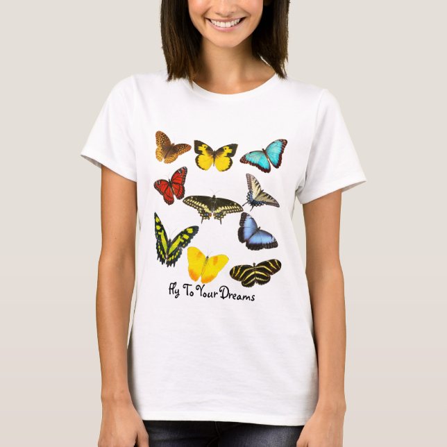 Camiseta Mosca a sus sueños - mariposa (Anverso)