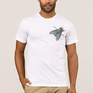 Camiseta Mosca de la casa de botella verde realista
