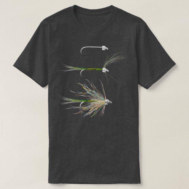 Camiseta Mosca de trucha marrón de pesca mosca de ligamento (Diseño del anverso)