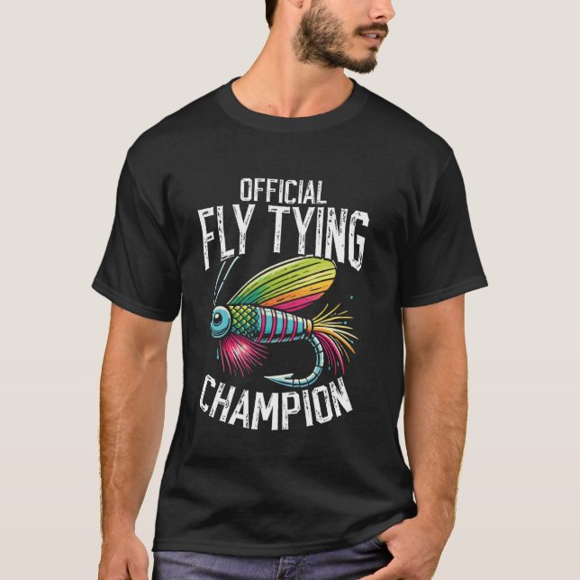 Camiseta Mosca Divertida Tring Pesca De Trucha Lanzamiento  (Anverso)