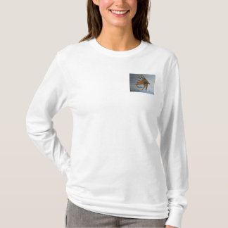 Camiseta Mosca suave de la pluma del cuello