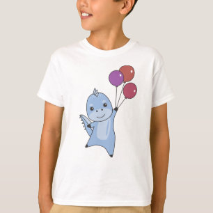 Camiseta Moscas De Dino Con Globos Animales Cute Dinosaurio