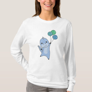 Camiseta Moscas De Dino Con Globos Animales Cute Dinosaurio