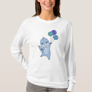 Camiseta Moscas De Dino Con Globos Animales Cute Dinosaurio