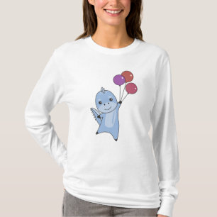 Camiseta Moscas De Dino Con Globos Animales Cute Dinosaurio
