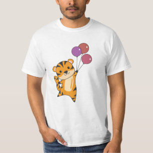 Camiseta Moscas de tigre con globos, niños dulces