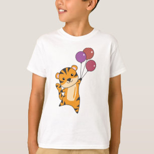 Camiseta Moscas de tigre con globos, niños dulces